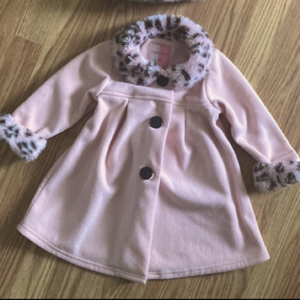 Sophie Rose Pink Leopard Dress Coat